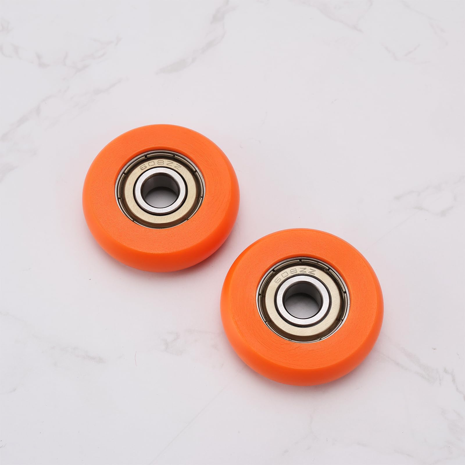 OTOTEC 2SZT. Rolka do Wioślarki Średnica Zewnętrzna 36mm Szerokość 10mm Średnica Wewnętrzna 8mm Rolka Nylonowa z Łożyskiem ze Stali Nierdzewnej o Nośności 67kg Pomarańczowa