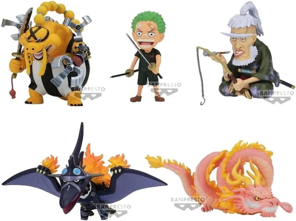 Banpresto One Piece Wanokuni Onigashima Collectable Vol.10 7cm Glossy Plastic Figurine, 2 Count, Blue