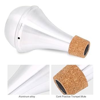 Manet Wow Wow Mute Aluminum Alloy Manet Practice Silencer Lightweight With Soft Cork Manet Accessory