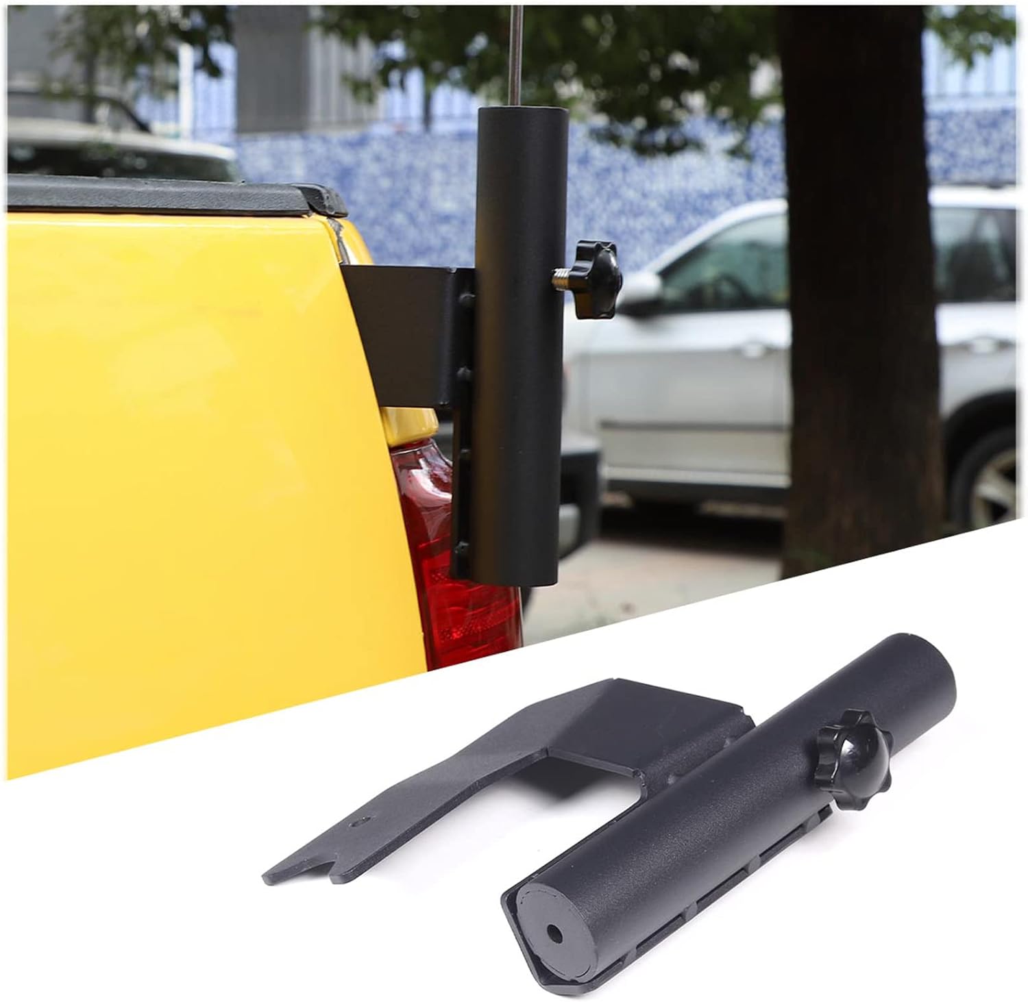 Aunginsy Car Tailgate Flagpole Mount Holder Fit Toyot@ Tundra 2007-2013 Car Right Side Tailgate Flag Pole Mount Flagpole Bracket Hitch Flag Pole Holder Trucks Trunk Flag Pole Bracket Base Accessories