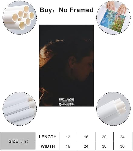 Miniatura 2 de BYEDIZ Lizzy McAlpine - Póster plano de cinco segundos 04 en lienzo decorativo para pared, pintura artística para sala de estar, dormitorio,