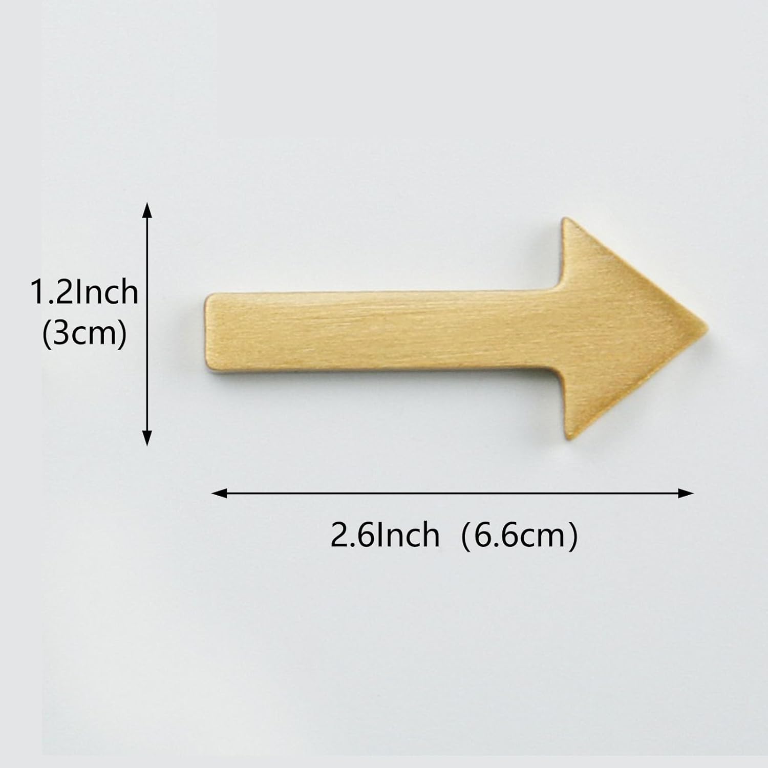 3 Inch House Numbers Modern Metal Brass Door Number 8cm Golden Mailbox Address Letters Sign Exterior Decorative, for Hotel Room Apartment Office Wall Decor Plaque Cafe Garden Yard Street(ARROW)