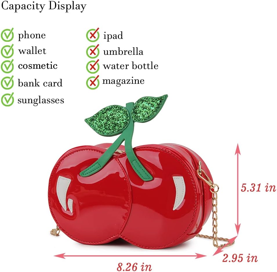 Fun Shape Purse for Women Novelty Handbags Unique Chain Crossbody Bag for Teens with Adjustable Shoulder Strap - Image 4