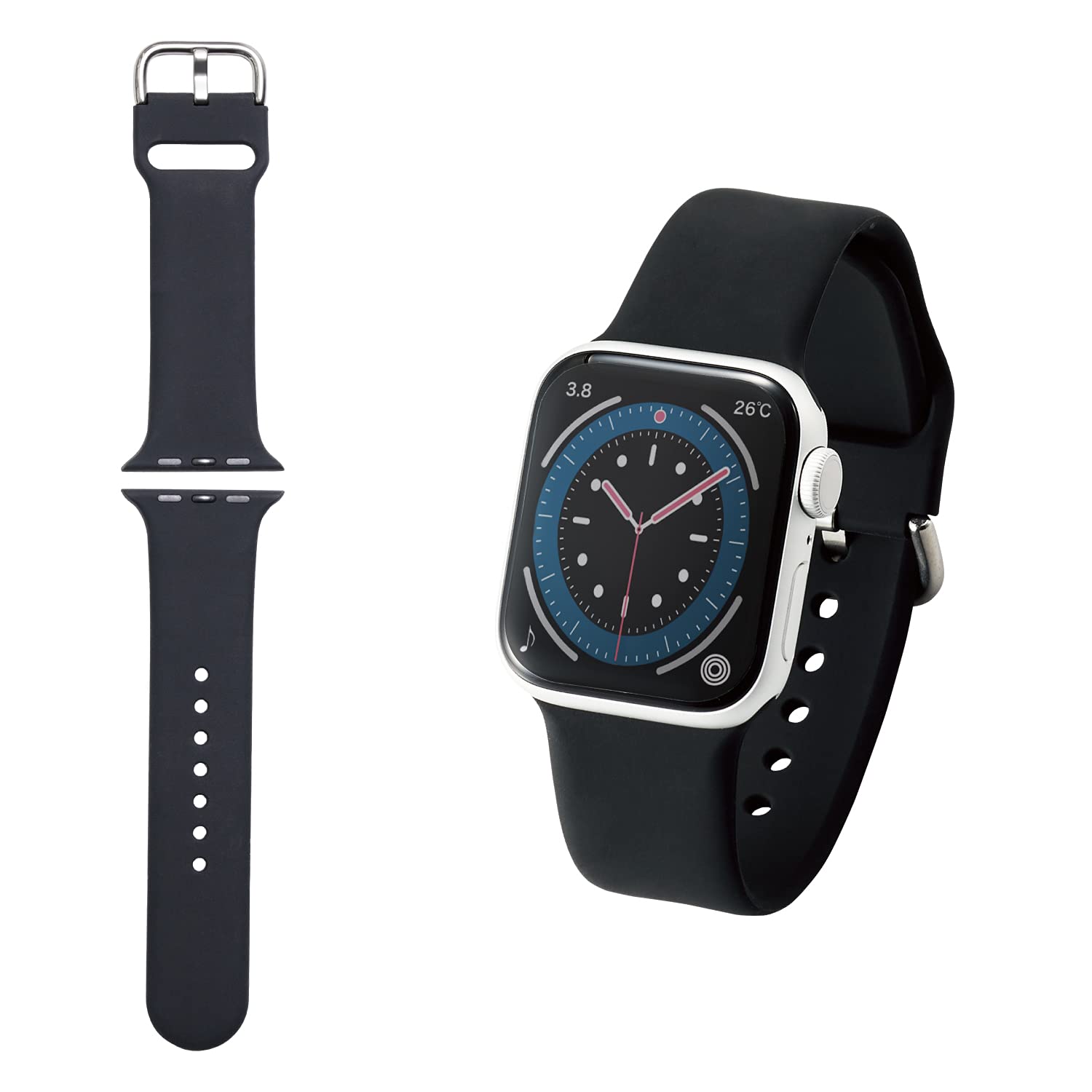 Amazon.co.jp: エレコム Apple Watch 40 38mm バンド シリコン 