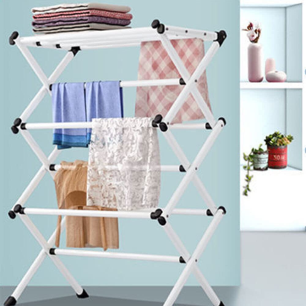 Kzan 3 Tier Clothes Airer Dryer Laundry Horse Drying Rack Indoor Outdoor Heavy Duty