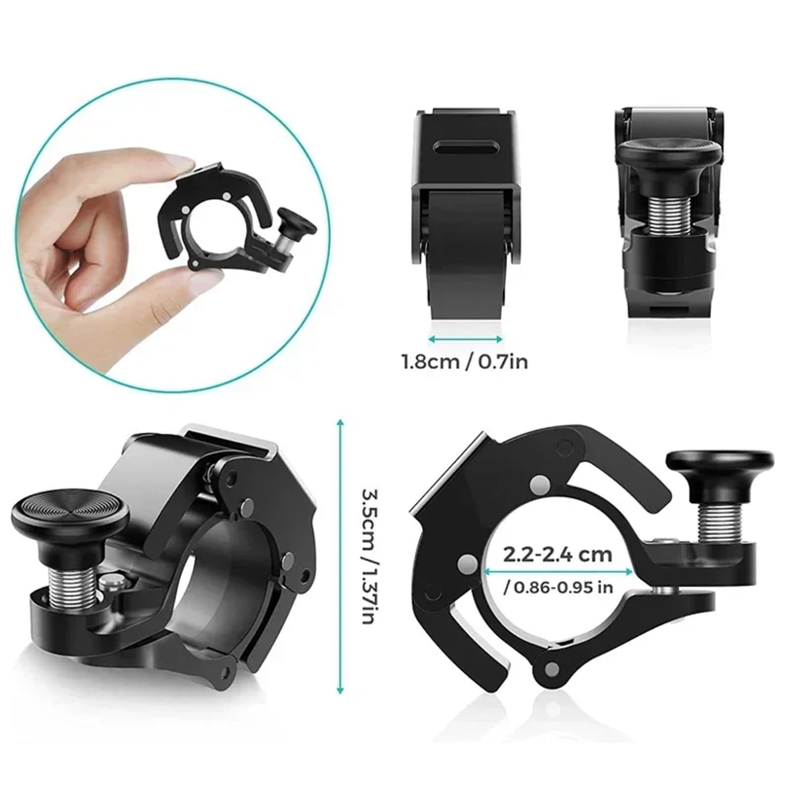Campanello per bicicletta 8 pezzi in acciaio inox anello per bicicletta MTB Ciclismo Horn Bike Bell Manubrio Sound Horn per la sicurezza della bicicletta Accessori per bici elettriche