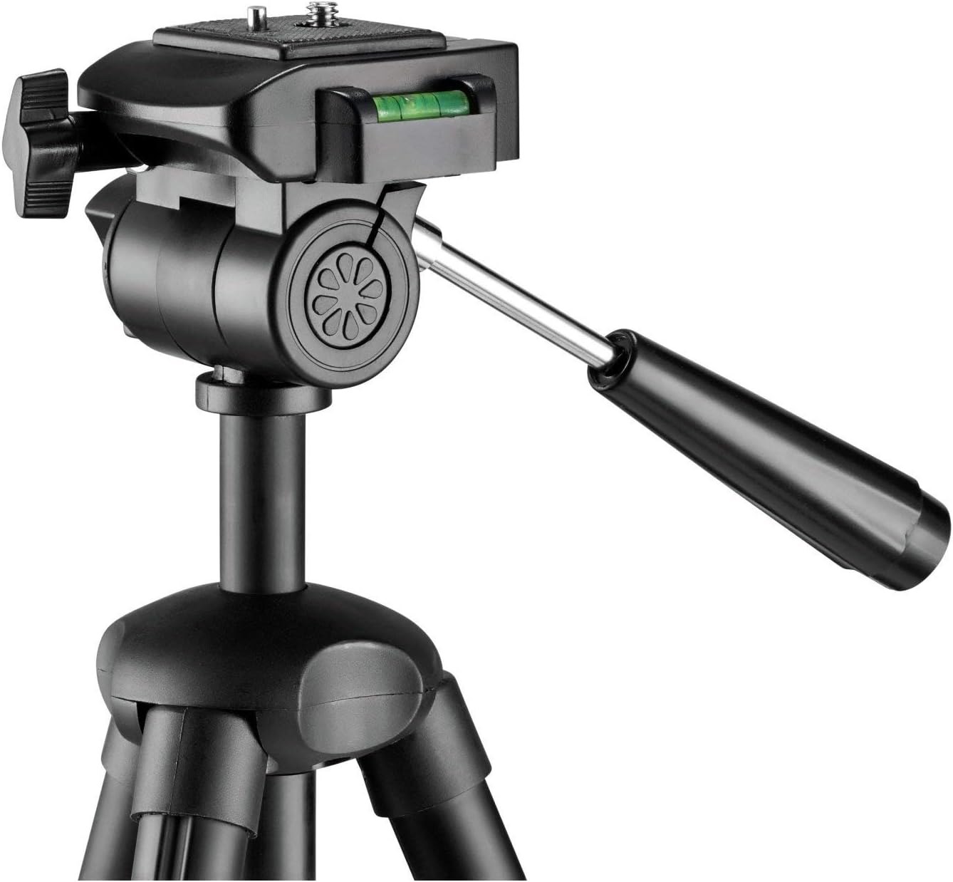 NATIONAL GEOGRAPHIC Phototripod Kit Small, with Carrying Bag, 3-Way Head, Quick Release, 4-Section Legs Lever Locks, Mid-Level Spreader, Load up 1kg, Aluminium, for Canon, Nikon, Sony, NGHPMIDI