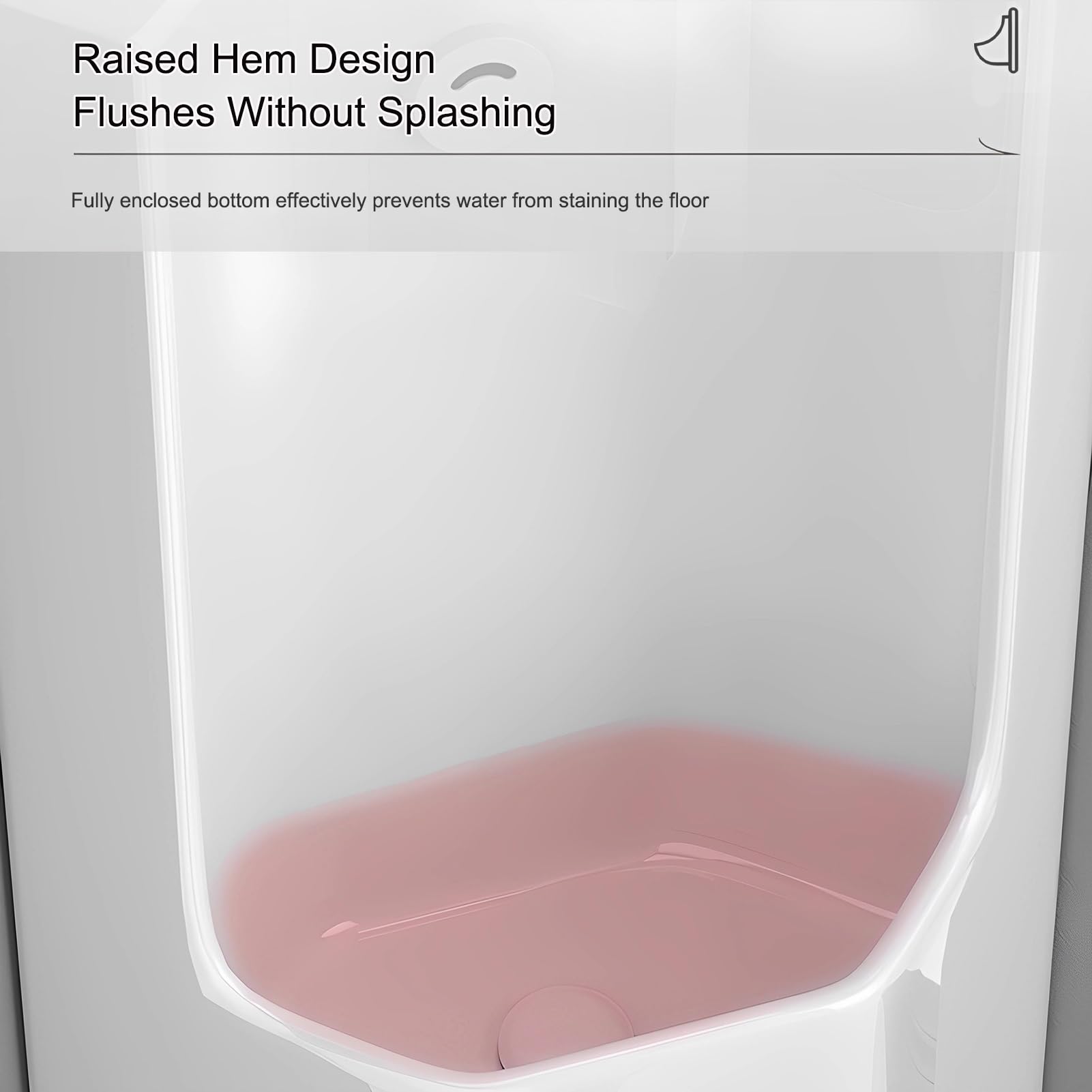 Urinarios de Esquina para Baño de Hombres, Urinario de Pared con Sensor Inteligente y Descarga, para Uso Público, para Karaoke, Bares, Baños y Hoteles