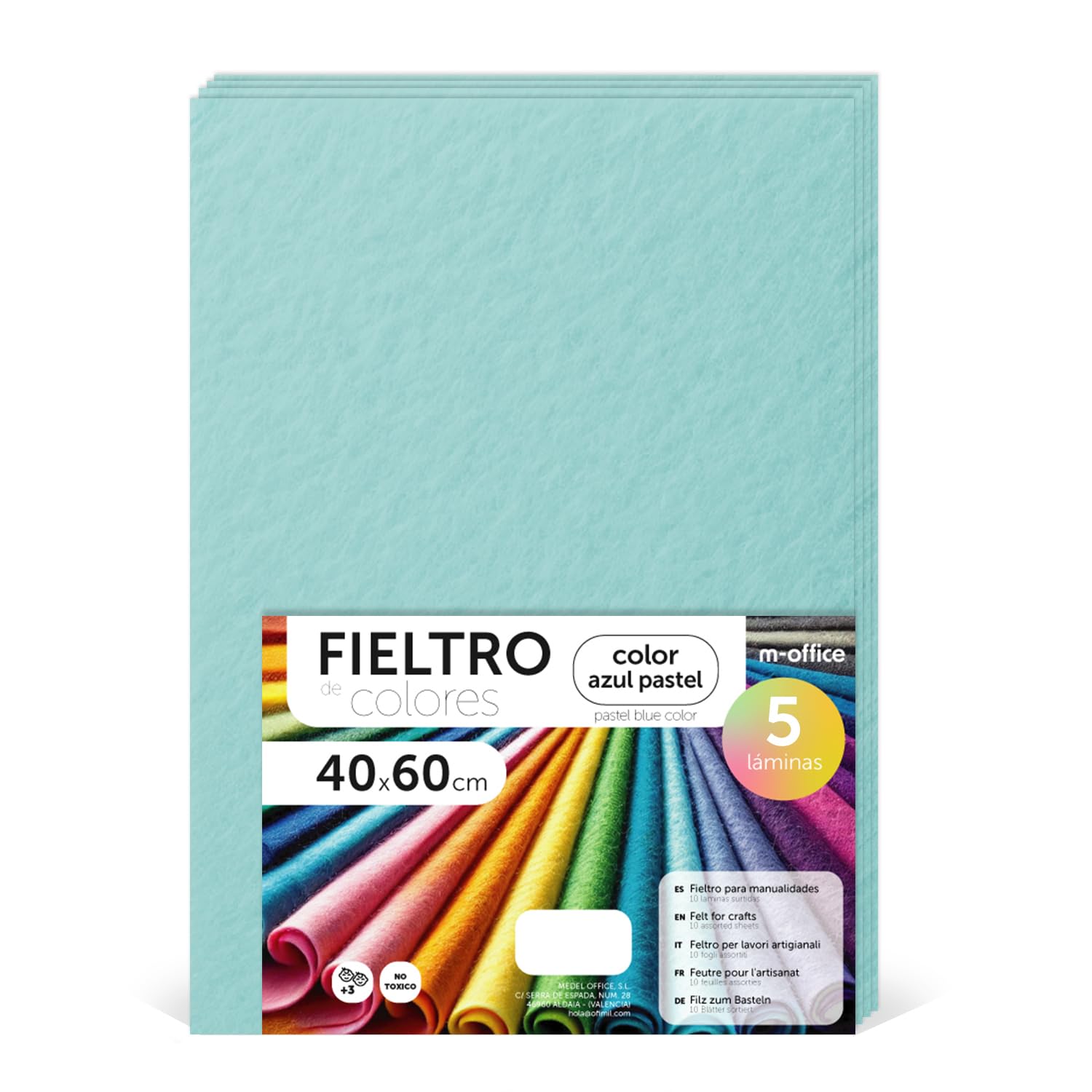 Fieltro para Manualidades, Fieltro de Colores, Suave y Flexible, Material para Costura, Telas Patchwork, Ideal para proyectos DIY, artesanía o decoración, 20x30cm - m-office (rojo, 10 uds) — view 202