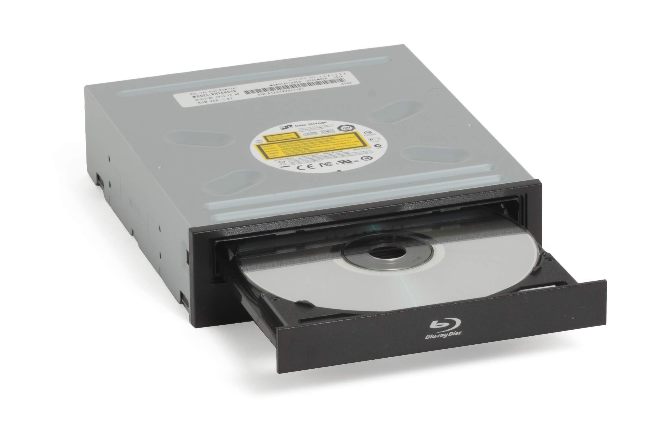 Hitachi-LG BH16 Internal Blu-Ray Drive, BD BD-R BDXL DVD-RW Player/Writer for Desktop PC, Windows 10 Compatible, 16x Write Speed, Bare Drive - Black