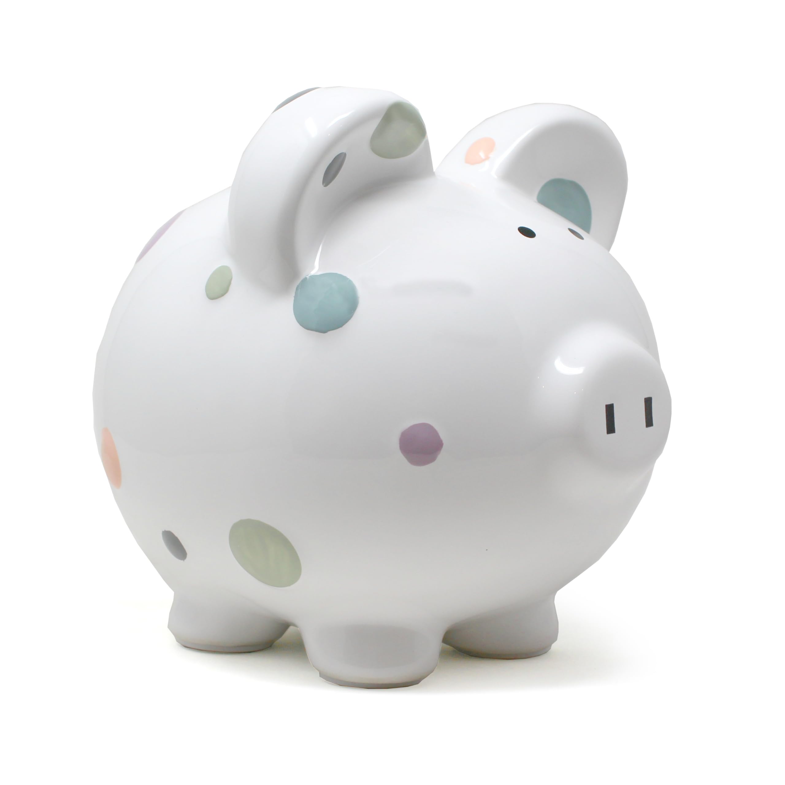 Child to Cherish Ceramic Piggy Bank for Girls, Pastel Multi Dot