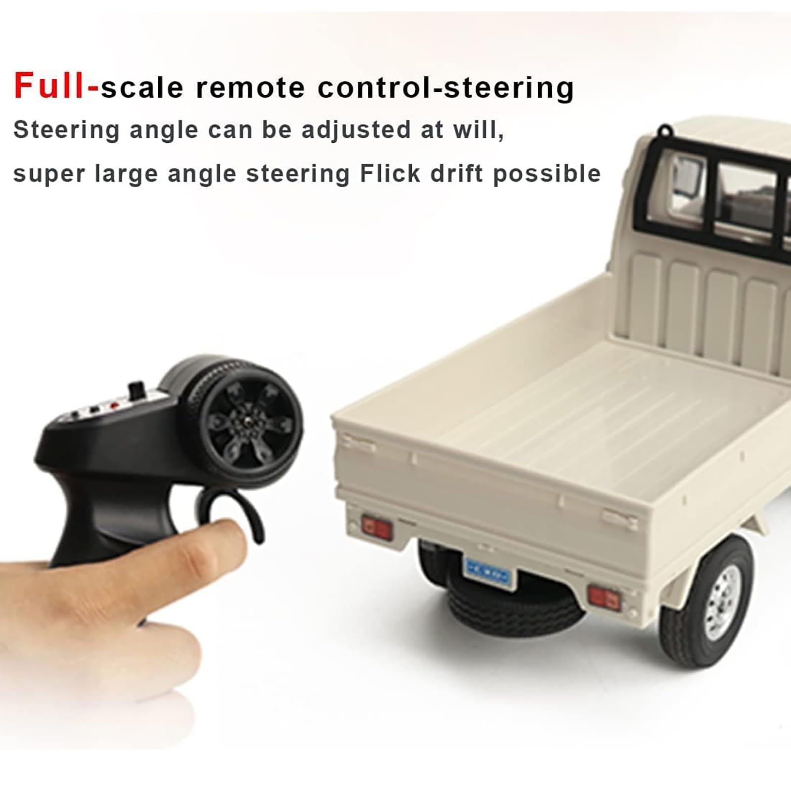 D12 1:16 Mini RC Car, zdalnie sterowana ciężarówka 2.4G 4CH Drift High Speed Climbing Truck ze szczotkowanym silnikiem i oświetleniem LED RTR dla dorosłych
