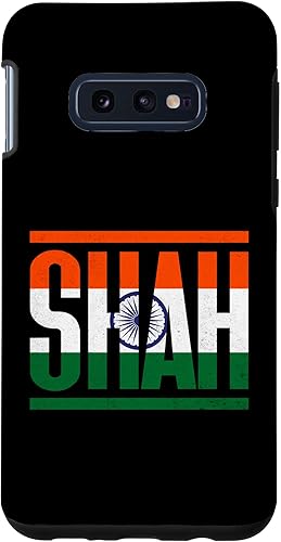 Miniatura 1 de Galaxy S10e Shah Surname Family Pride India Flag Case