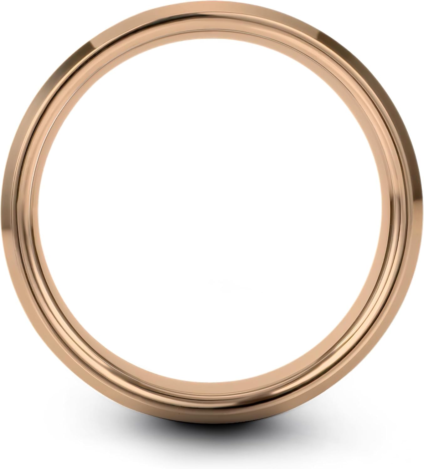 Tungsten Wedding Band Ring 8mm Men Women Comfort Fit Grey Black 18K Yellow Gold Plated Bevel Edge Polished