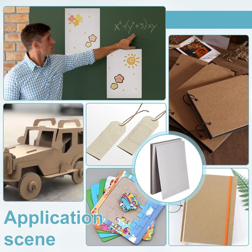 OLYCRAFT 20Pcs Chipboard Sheets 8.3x11.6 Inch 60PT(Point) Heavy Weight Paper Cardboard DIY Craft Bookboard Binders Board for Book Binding Cover Ablum Cover Box Card Making - 1.5mm Thick