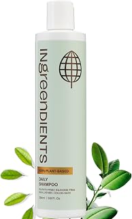 Ingreendients Natural Shampoo With Organic Ingredients - Sulfate Free, Color Safe, Non Toxic With Tea Tree Oil & Apple Cider Vinegar, Vegan, Gluten Free, pH Balanced