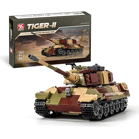 WW2 Tiger II Army Tank Building Block For Adult Kid
