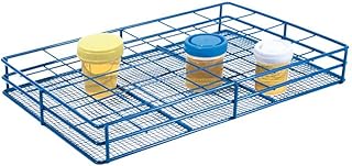Heathrow Scientific HS120091 24 x 58 mm Container Rack, 6 x 4 Array, Blue Epoxy-Coated Steel Wire, Blue