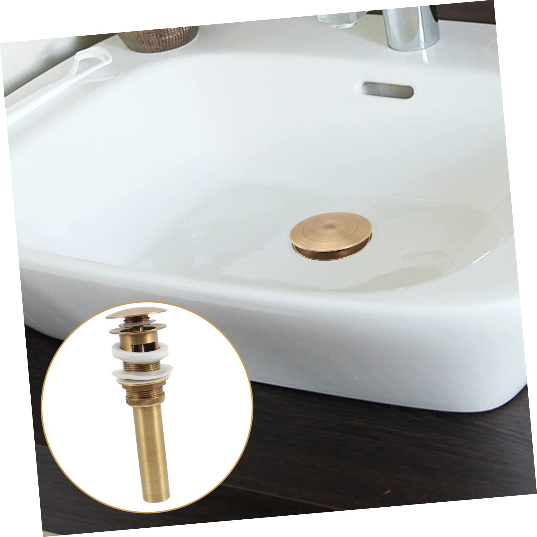 Bouchon de Vidange Cuivre Style Européen, pour Lavabo à Pression