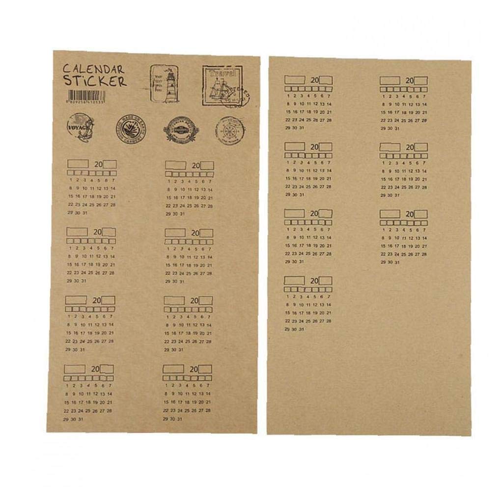 Étiquettes adhésives pour calendrier mensuel, étiq... – Grandado
