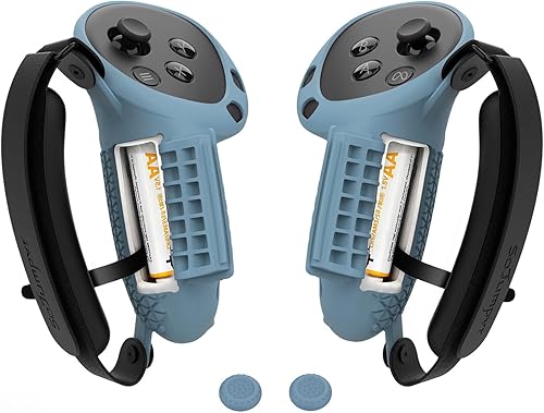 Controller Grips Cover Compatible with Meta Quest 3S/Quest 3 Accessories, Hand Strap with Battery Opening, Knuckle Straps with Widen and Thicken