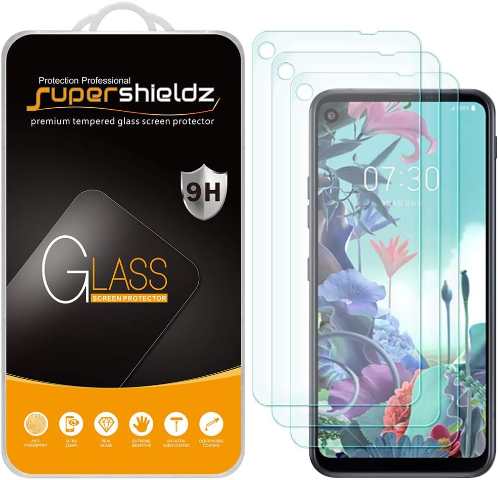 Supershieldz (3 Pack) Designed for LG Q70 Tempered Glass Screen Protector, 0.33mm, Anti Scratch, Bubble Free