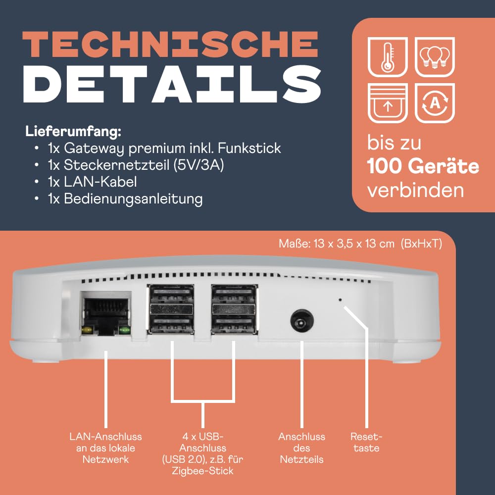 Home Pilot Gateway Smart-Home Zentrale Matter-Bridge Kompatibel Apple Home Amazon Alexa Google Assistant