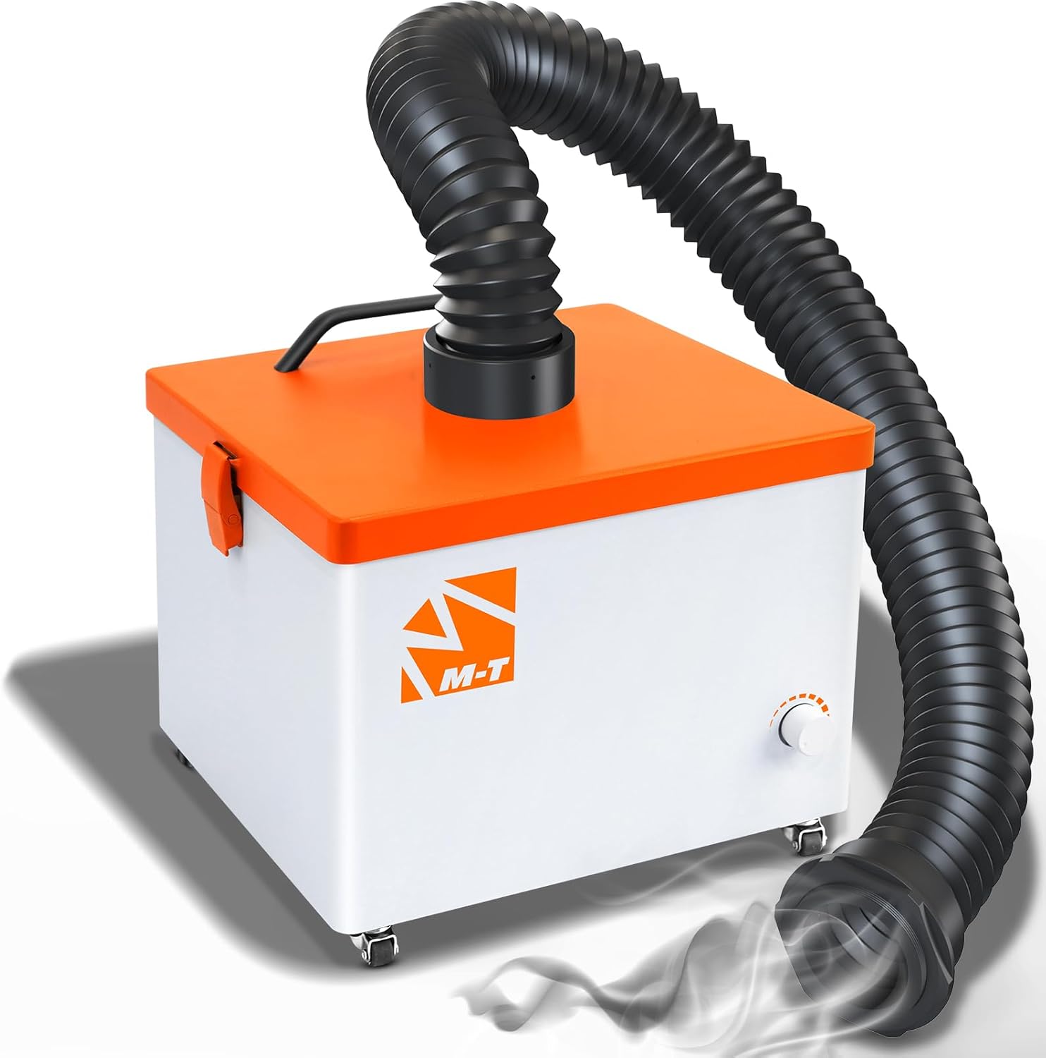 M-T Solder Fume Extractor, 120W Suction Smoke Absorber Remover with Air Volume 243m³/h, 4-Stage Filtration, Low-Noise for Laser Engraving, Soldering Iron, DTF, Printing, DIY Welding Smoke Absorption