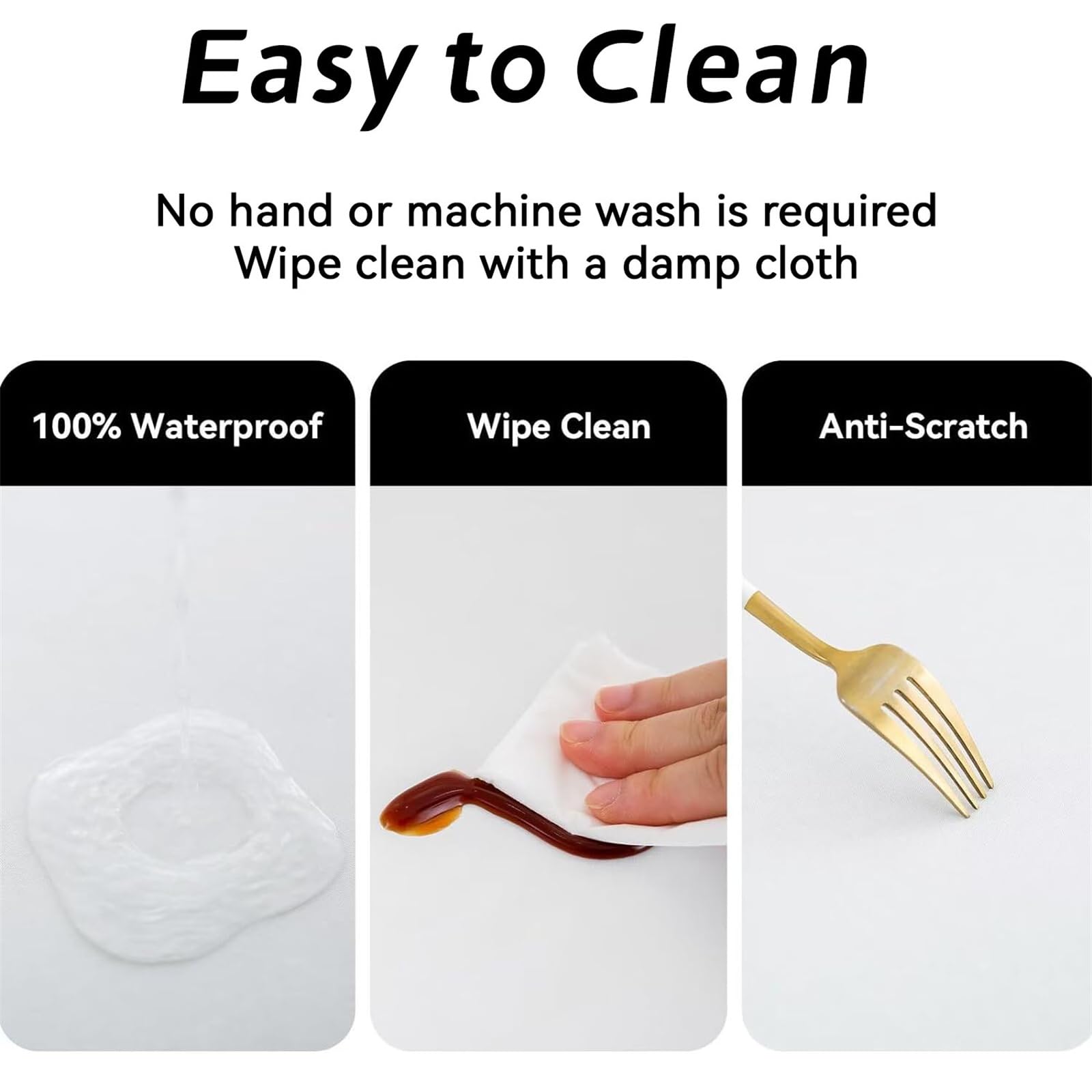 Highdi Nappe Ronde 150 Cm Avec Bord Élastique, Impermeable Nappe Anti Tache Lavable Exterieur Nappe De Table Pour Cuisine Jardin (pour Le Tableau 140-145 Cm