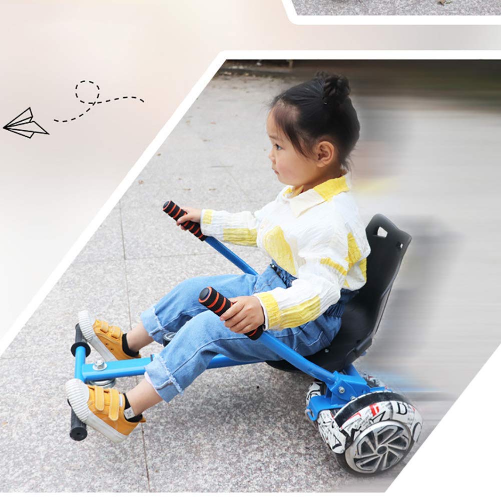 Siège Hoverboard Siège Hoverkart réglable pour Scooters électriques Auto-équilibrés Support de Karting, avec Coussin en Caoutchouc, poignée en éponge, réglable pour s'adapter à 6,5