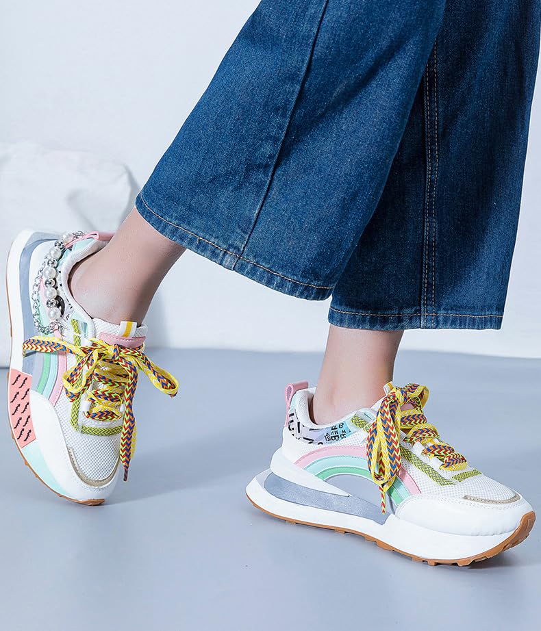 Baskets plateforme colorées pour femme | Chaussures de marche légères - 7