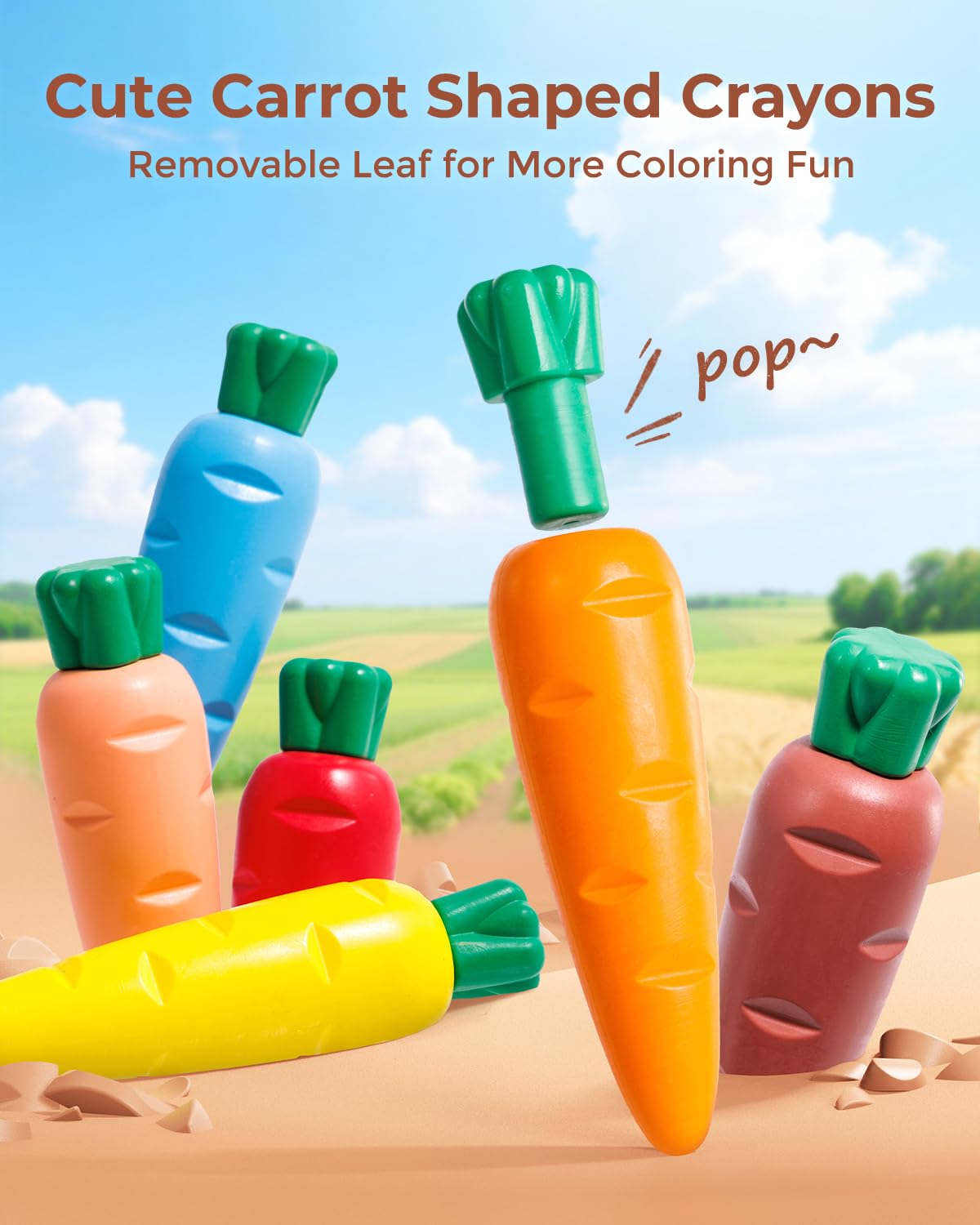 JUPITEARTH 24 Colors Crayons for Toddlers 1-3 - Image 2