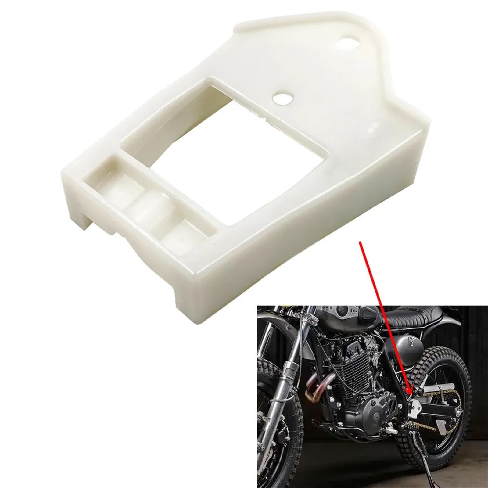 Guide de Chaîne Convient pour Yamaha XT600 87-89, XT600Z 87-90, XT600K 90-94, XT600E 90-95, XTZ660 91-95 Guide de Curseur de chaîne d'étanchéité Couvercle de chaîne de pignon Avant