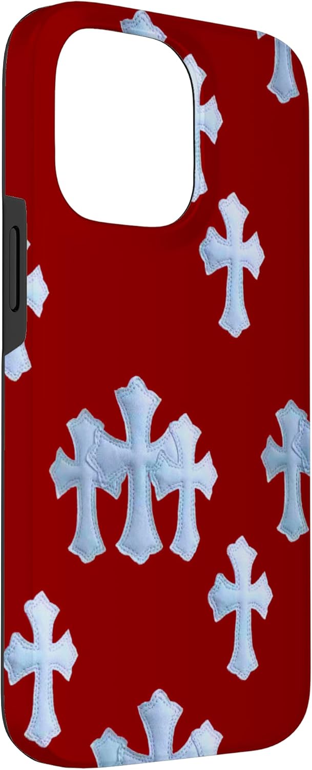 red Blue Hearts Cross Case for iPhone 14 Pro Max