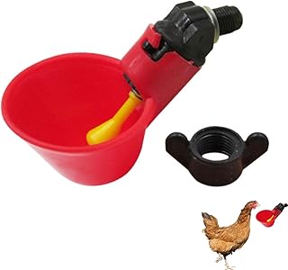Chicken Waterer Cups | Automatic Chick Duck Quail Chicken Water Cup for Poultry - Automatic Poultry Waterer Cup Nipples for Duck Chicken Bird Turkey Drinker, Outside Chicken Water