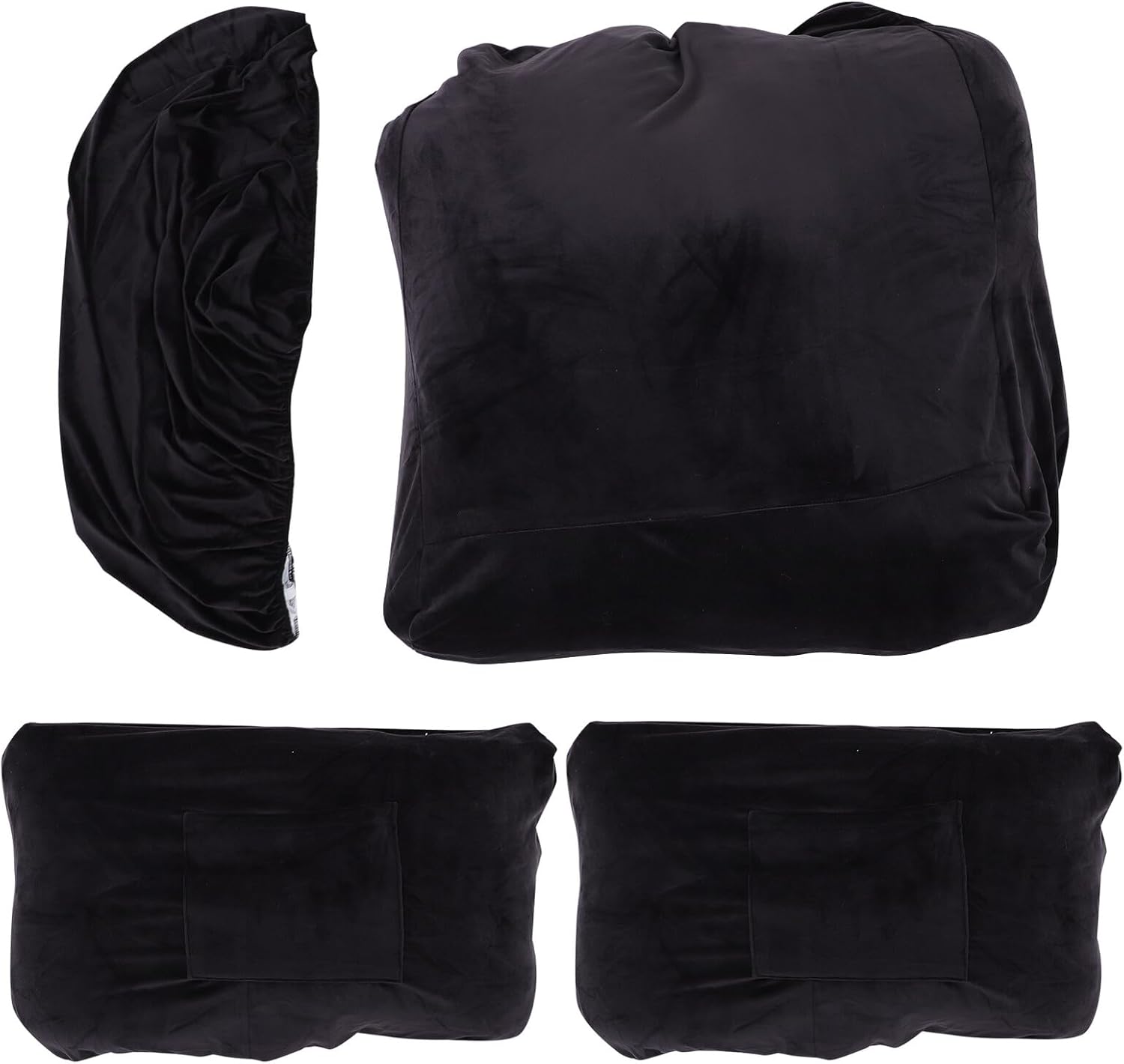 Elastic Recliner Sofa Cover Set, 4pcs Full Slipcover with Thickened Plush Velvet Fabric, Stretch Non-Slip Recliner Chair Protector for Indoor Home Use