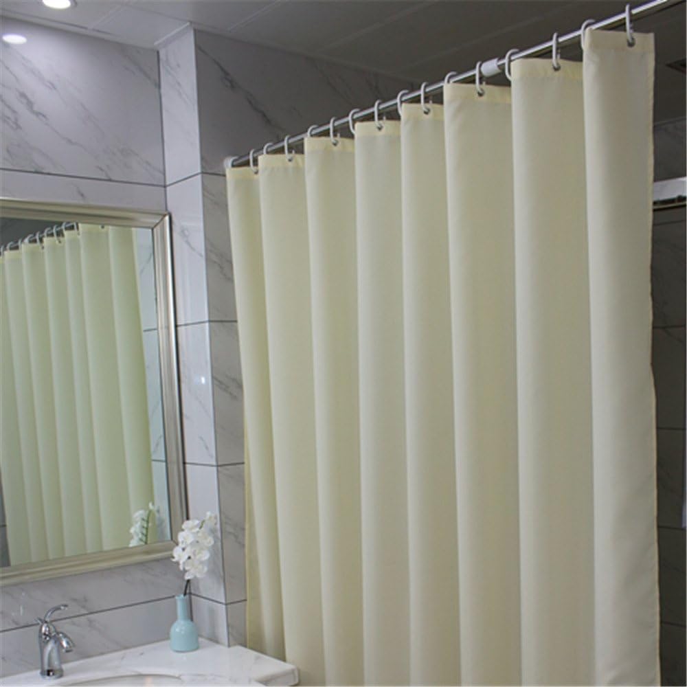 EurCross Beige Shower Curtains Mould Proof Resistant Washable