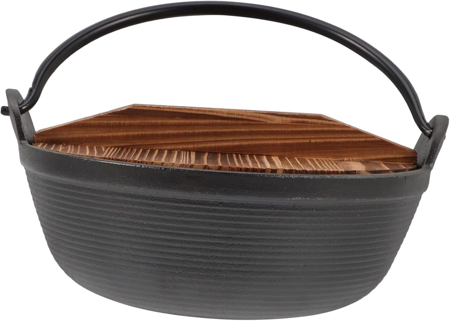 VICASKY Cast Iron Braised Chicken Rice Pot High Temperature Resistant Uncoated Soup Stewpot with Lid for Home and Outdoor Cooking
