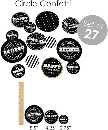 Miniatura 6 de Big Dot of Happiness Happy Retirement - Suministros para fiestas de jubilación - Kit de decoración de pancartas - Paquete de fondo