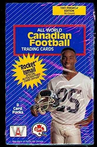 1991 AW Sports Football CFL Wax Pack Box All World ENGLISH A W Set Canadian