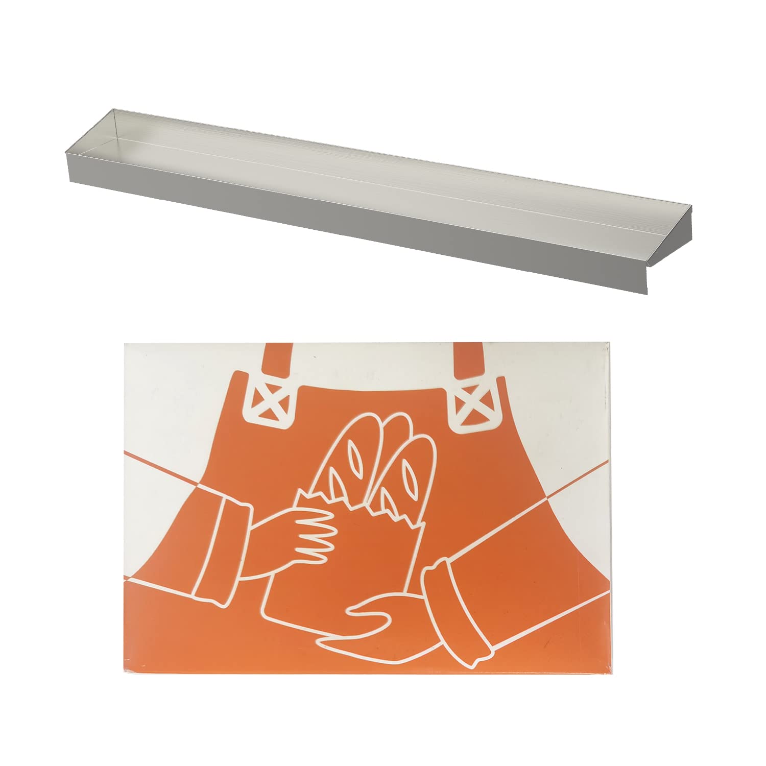 IIIOIIIA Stove Top Magnetic Shelf for Kitchen Organization | 30" Spice Rack Over The Stove | 4" Deep Spice Organizer with Border All Around | Brushed Stainless - Sliver