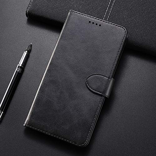 Étui en cuir antichoc Motorola One Power P30 Note housse portefeuille noir