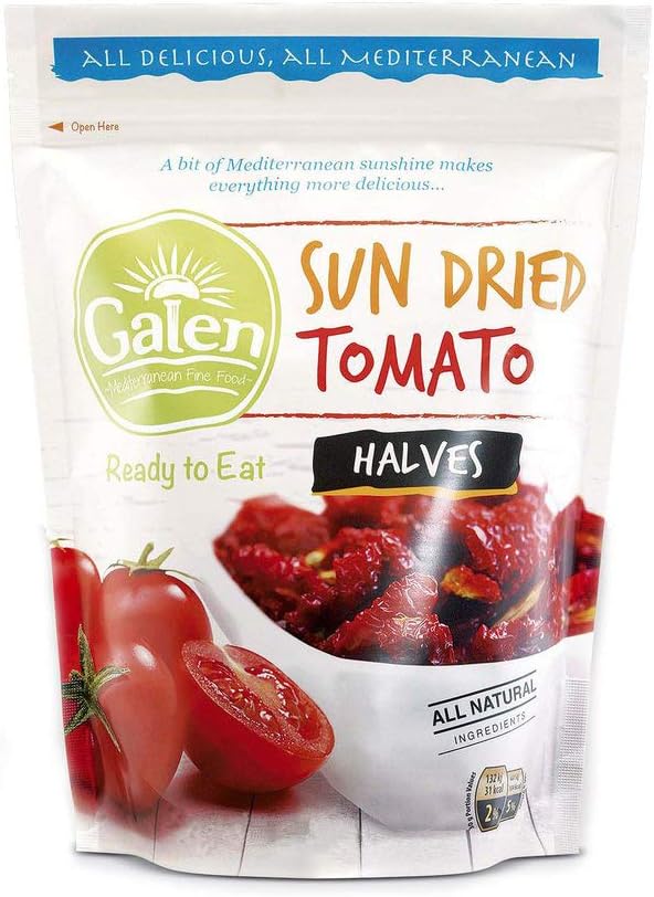 Galen Natural Sun Dried Tomatoes 100 g - Ready to Eat - Resealable Bag 100 g ( Non-GMO, Kosher, BRC Food Certified, IFS Certified )