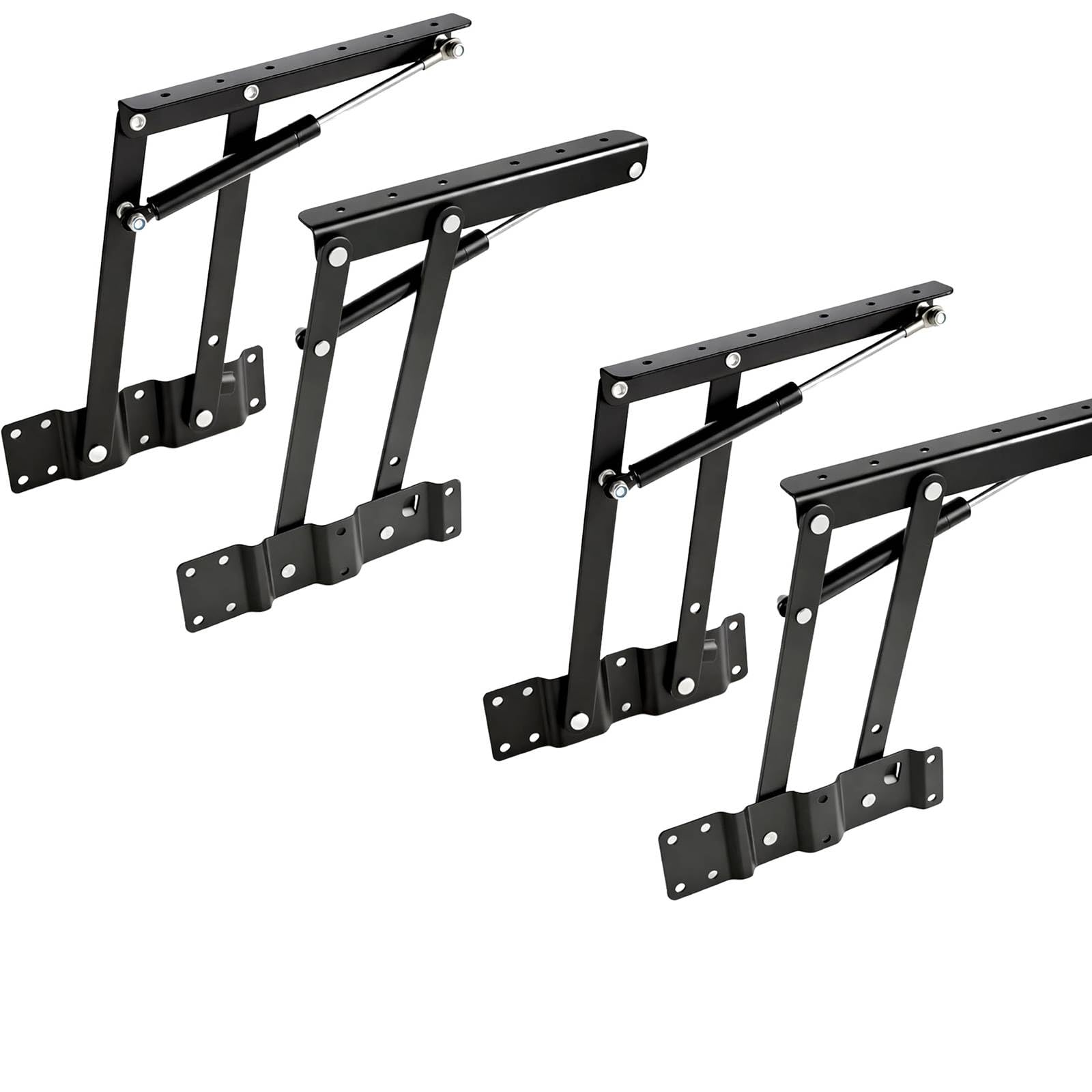 Sunnynest 4 Pcs Ottoman Lift Top Mechanism, Heavy Duty Hydraulic Lift Hinges For Coffee Table & Ottoman, Folding Lift Up Hardware, Black