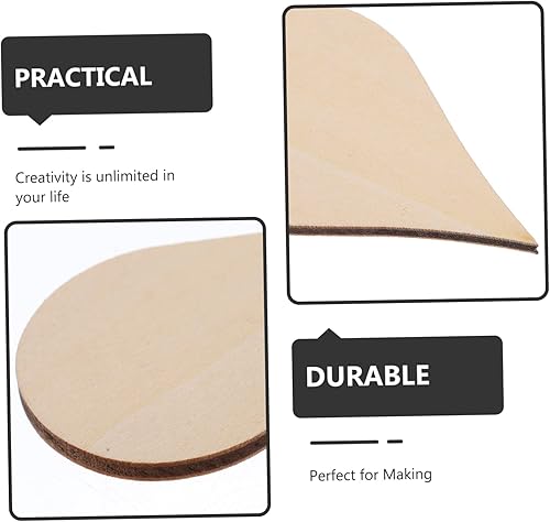 Miniatura 3 de EXCEART Adorno de gota de agua de 1.969 in, piezas de madera para manualidades, 20 piezas para decoración de bricolaje, accesorios de fotos