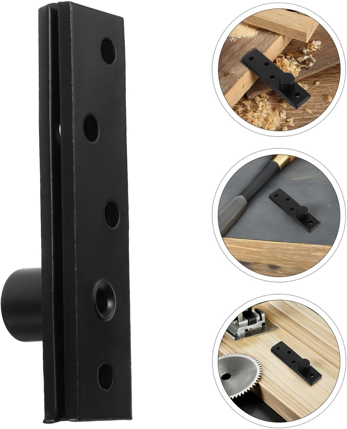 Zerodeko Heavy Duty Metal Full Rotation Hidden Door Pivot Hinge, Large Matte Black Concealed Wood Door Shaft Hinge for Cabinet and Furniture