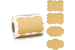 KINGLAKE Canning Essentials: Fancy Shape Brown 2x3 Inch Labels