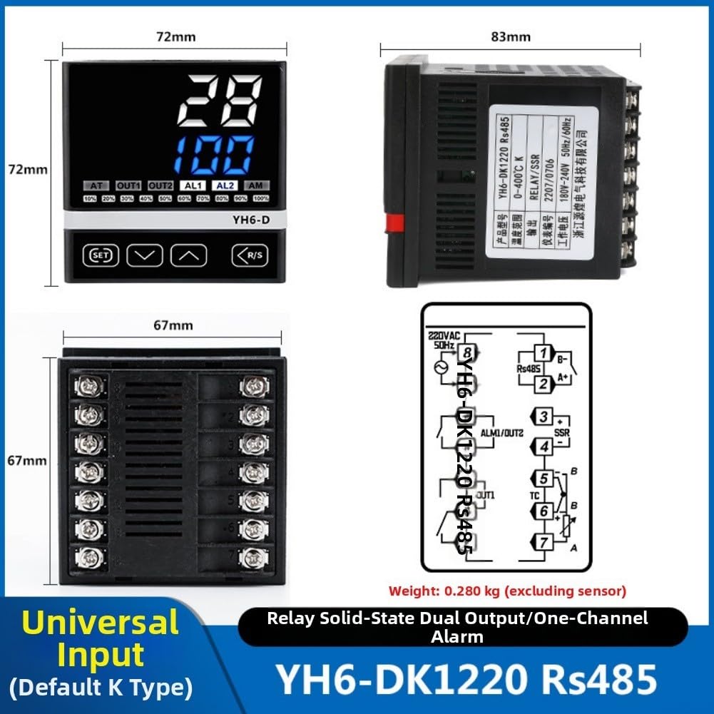 Thermostat numérique PID contrôle RS485(72x72)
