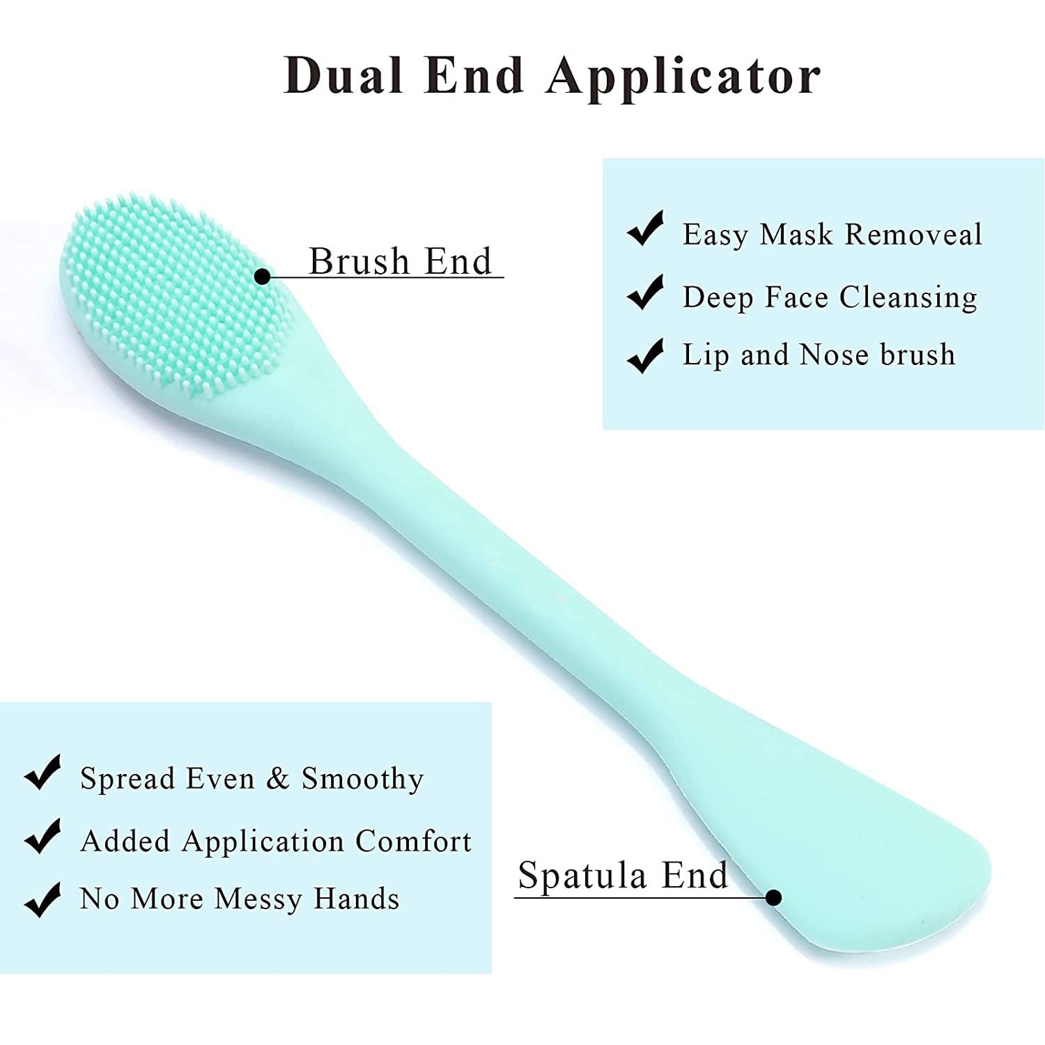 Jibaro Roller for Face and Eye Puffiness, Migraine, Pain Relief and Minor Injury, Skin Care Products and Silicone Face Scrubber Multipurpose with Face Pack Brush(Pack of 3) 4
