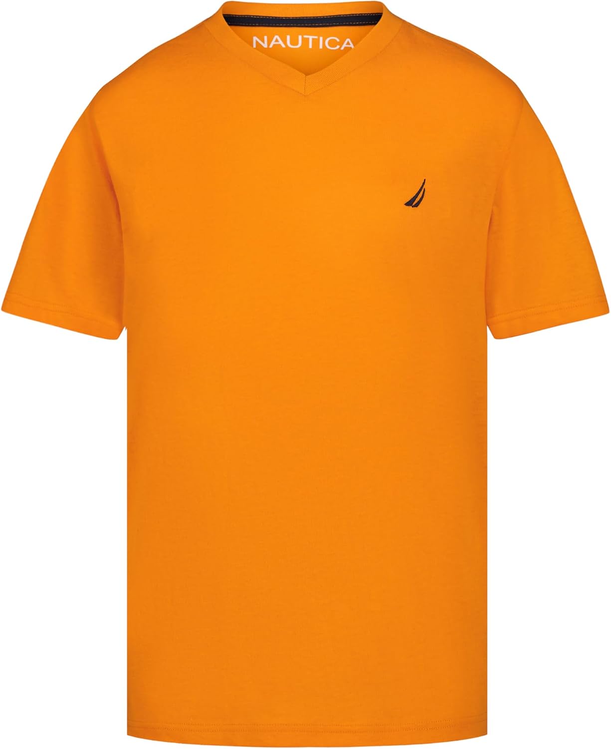 Nautica Boys' Short Sleeve Solid V-Neck T-Shirt, Soft, Comfortable, Relaxed Fit